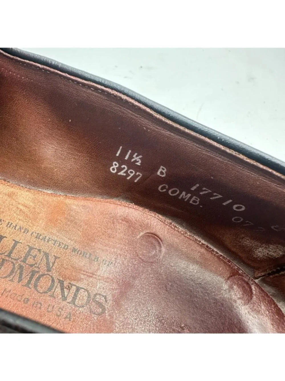 Allen Edmonds Grayson Men Size 11.5B Brown Leather Tassel Loafer Dress Shoes
